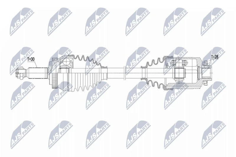 Image of NTY NPW-KA-412 Drive shaft Front Axle Right Drive Shaft (13)