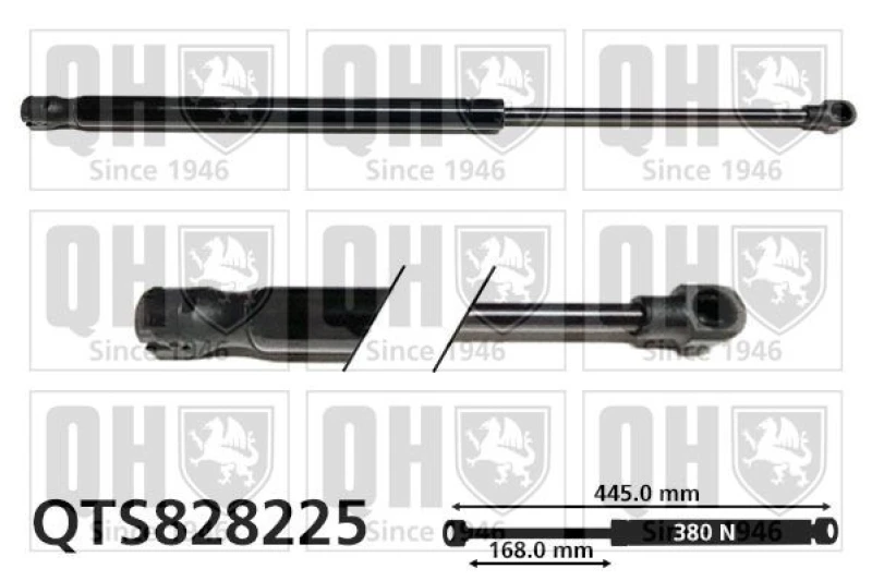 Image of QUINTON HAZELL Tailgate strut QUINTON HAZELL QTS828225