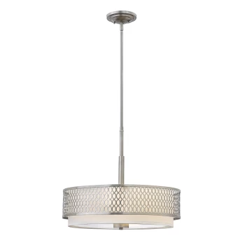 image of Hinkley Fredrick Ramond Jules 3 Light Pendant / Semi-Flush Brushed Nickel