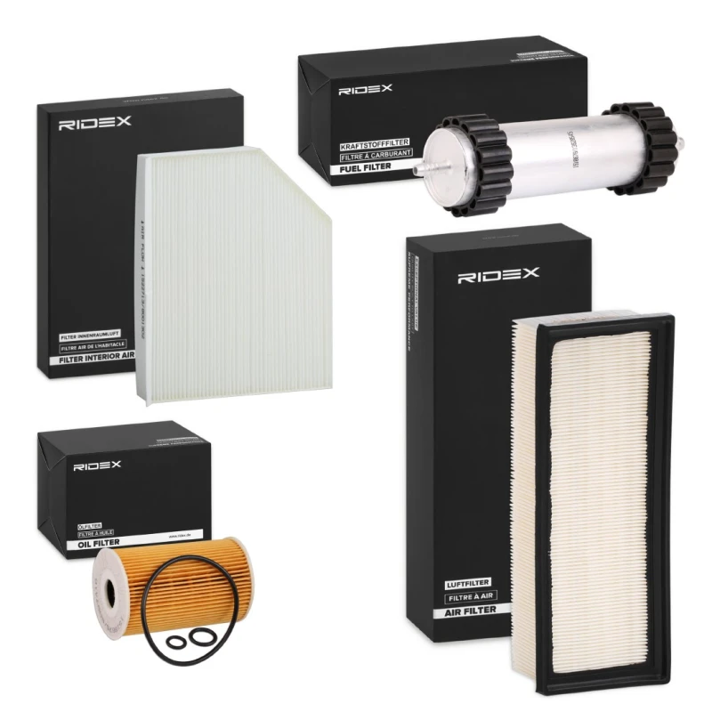Image of RIDEX 4055F11475 Filter Set with gaskets/seals, with pre-filter Filter Set (4055)
