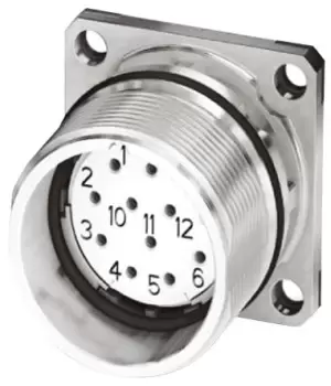 Image of Phoenix Contact Bulkhead Mount Connector, 12 Contacts, M23 Connector