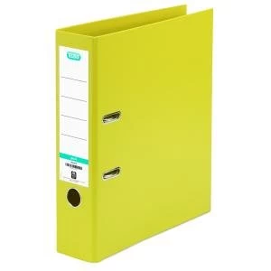 image of Elba 70mm Lever Arch File Plastic Yellow A4 100080901