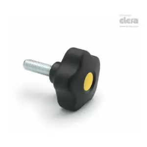 Image of ELESA Lobe knob-VCT.53 p-M8x40-Soft-C5 Blue
