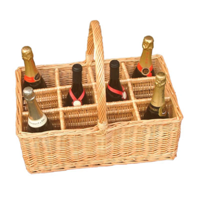 Image of Red Hamper Wb010/home Wicker 12 Bottle Drinks Basket