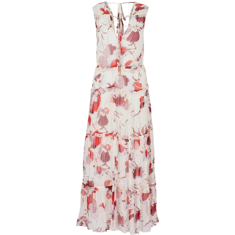 Image of Boss Womens Dabeata Long Maxi Dress Open Misc female 6 (XS)