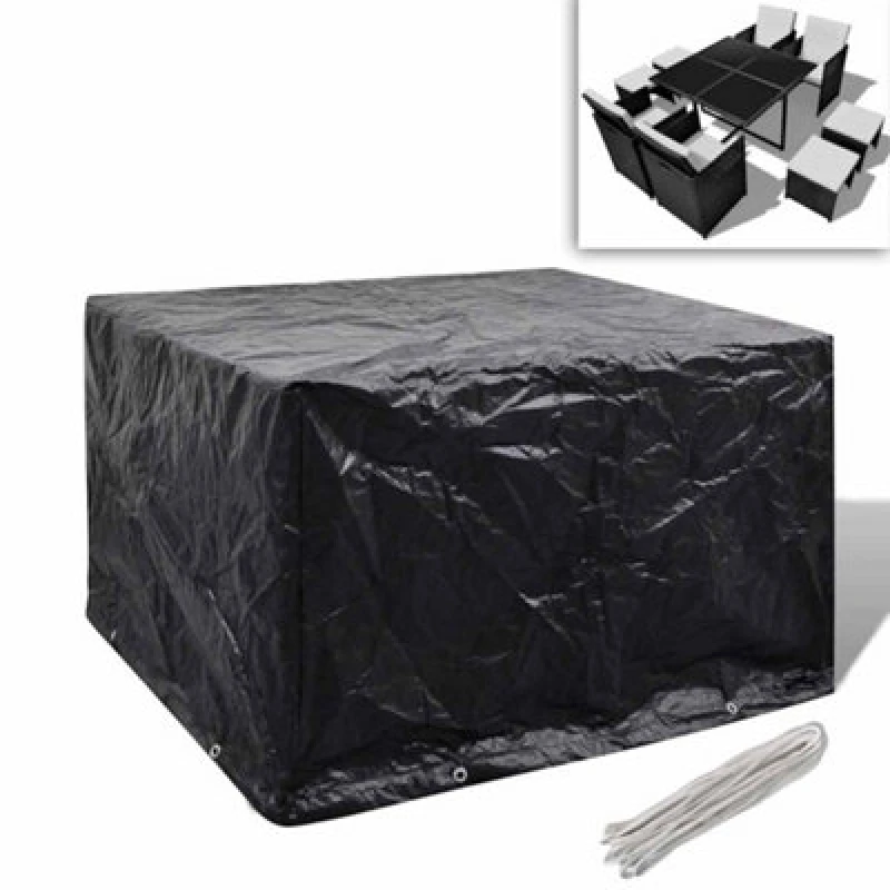 Image of vidaXL Garden Furniture Cover 4 Person Water-resistant Film 8 Eyelets 113x113cm