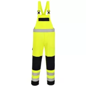Image of Portwest FR63YNRXL - sz XL Hi-Vis Multi-Norm Bib and Brace - Yellow/Navy - Yellow/Navy