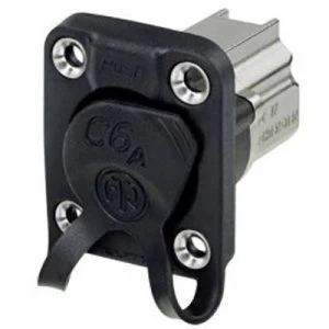 Image of Continuity mounted socket Socket, built-in Black Neutrik NE8FDX-P6-W
