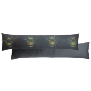 image of Evans Lichfield Gold Bee Draught Excluder Polyester Dark Grey