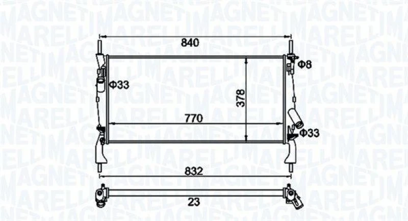 Image of MAGNETI MARELLI Engine radiator MAGNETI MARELLI 350213158900