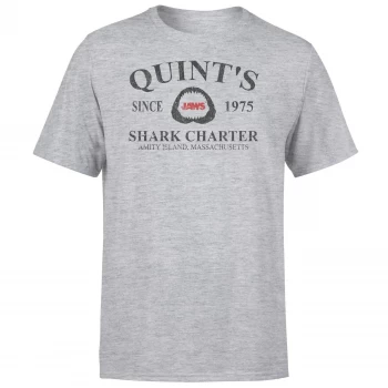 image of Jaws Quint's Shark Charter T-Shirt - Grey - XS - Grey