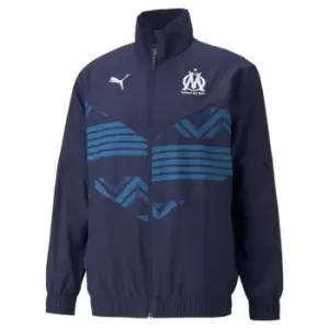 Puma Olympique Marseille Pre Match Jacket Mens - Blue