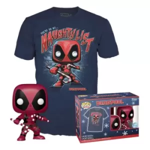 Image of Marvel POP! & Tee Box Deadpool HLD Size L
