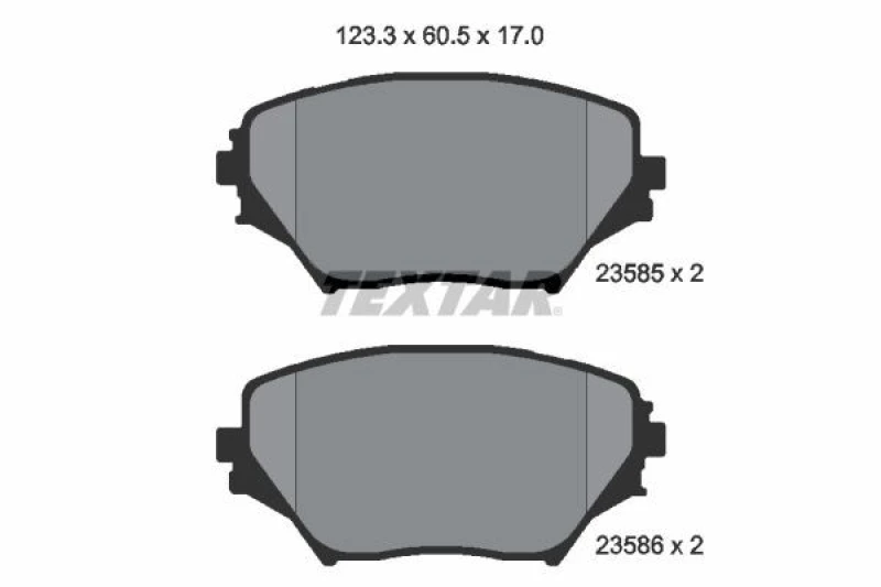 Image of Brake pad set TEXTAR 2358501