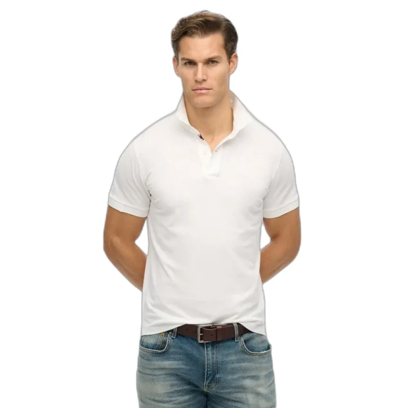 Image of Superdry Pique polo shirt Superdry City Blanc Male XL