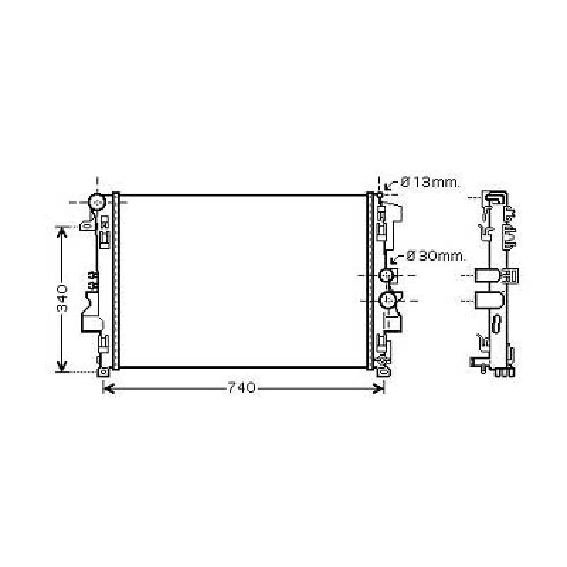 Image of Engine radiator DIEDERICHS DCM2413