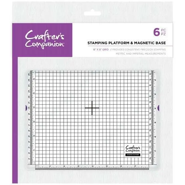 image of Crafter's Companion 8" x 8" Stamping Platform with Magnetic Base