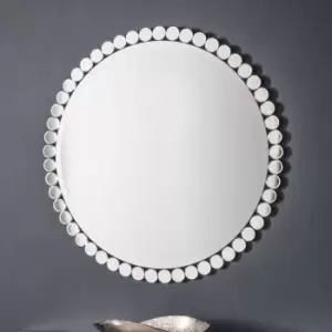 Image of Asha Round Wall Mirror 90cm Silver