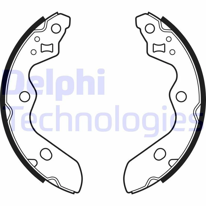 Image of DELPHI Brake Shoe Set DELPHI LS2156