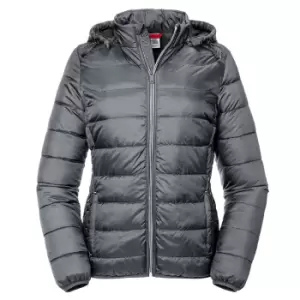 Image of Russell Womens/Ladies Hooded Nano Padded Jacket (XXL) (Iron)