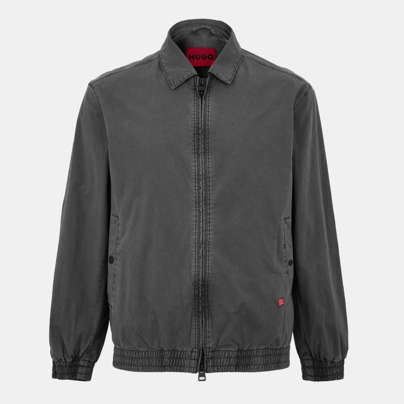 Image of Hugo Mens Weather-Resistant Streamlined Fit Softshell Jacket Dark Grey male 34 (44)