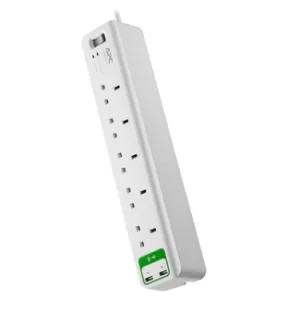 Image of APC Essential SurgeArrest 5 outlets with 5V, 2.4A 2 port USB Charger 2