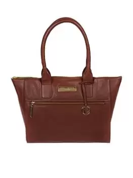 image of Pure Luxuries London Faye Leather Handbag, Brown, Women