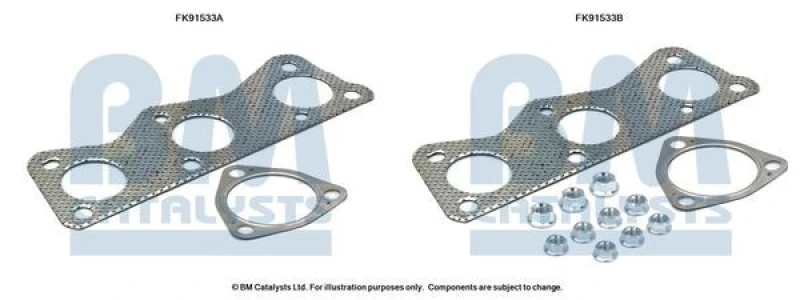 Image of BM CATALYSTS Mounting Kit, catalytic converter BM CATALYSTS FK91533
