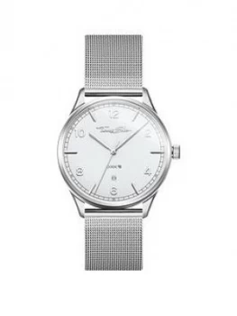 image of Thomas Sabo Glam and Soul Silver Date Dial Stainless Steel Mesh Strap Watch, One Colour, Women