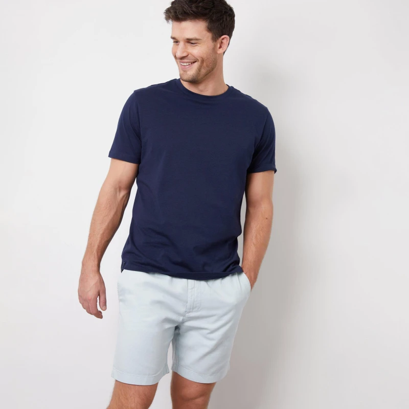 Image of Threadbare Cotton Lyocell Jogger Style Shorts - Blue Blue M