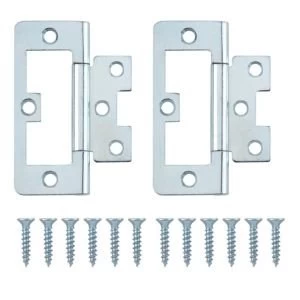 Image of Zinc Effect Metal Flush Hinge Pack of 2