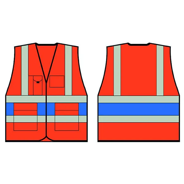 image of Beeswift Beeswift High Visibility Executive Vest Orange/Royal Blue XL HVV45RBXL