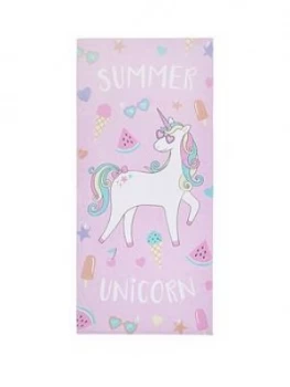 image of Catherine Lansfield Unicorn Beach Towel