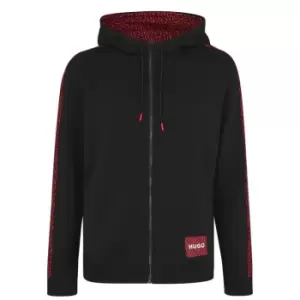 image of Hugo Dobbins Zip Up Hoodie - Black