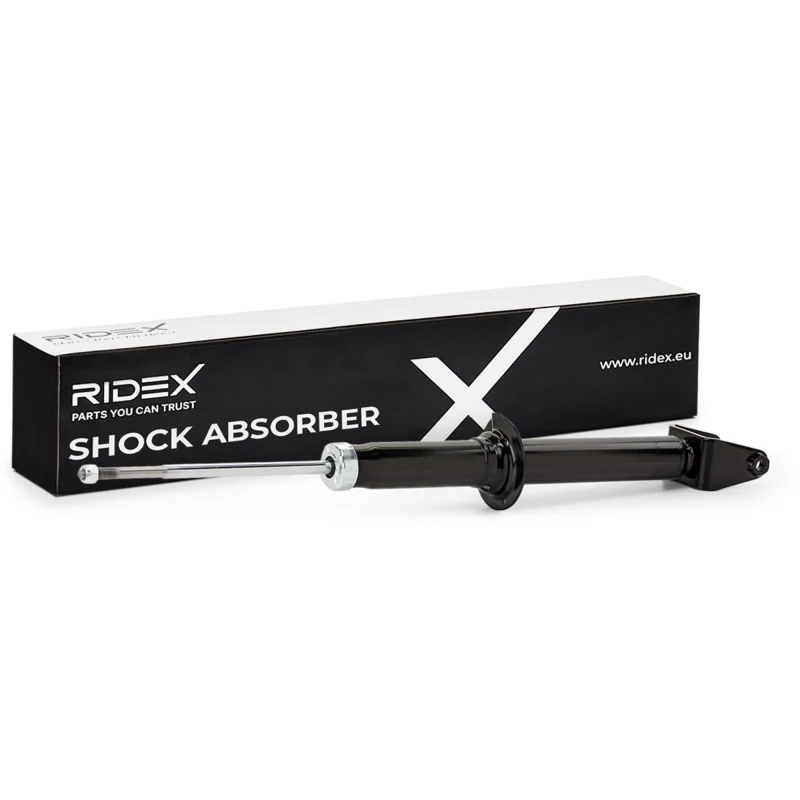 Image of RIDEX 854S1014 Shock absorber Rear Axle, Gas Pressure, Twin-Tube, Telescopic Shock Absorber, Bottom Fork Shock Absorber (854)