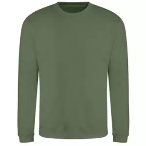 Image of AWDis Adults Unisex Just Hoods Sweatshirt (M) (Earthy Green)
