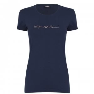 Image of Emporio Armani Signature T-Shirt Navy Size L Men