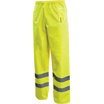 image of 2XL Hi-vis Yellow Trousers - Tuffsafe