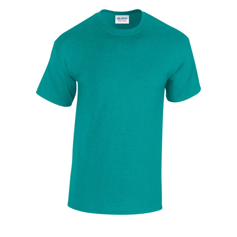 Image of Gildan Mens Plain Cotton Heavy T-Shirt in Jade Size: Small Jade Male S