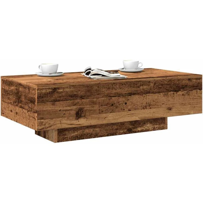 Image of VIDAXL Coffee Table Old Wood 100x49.5x31cm Engineered Wood Vidaxl 8721158438218