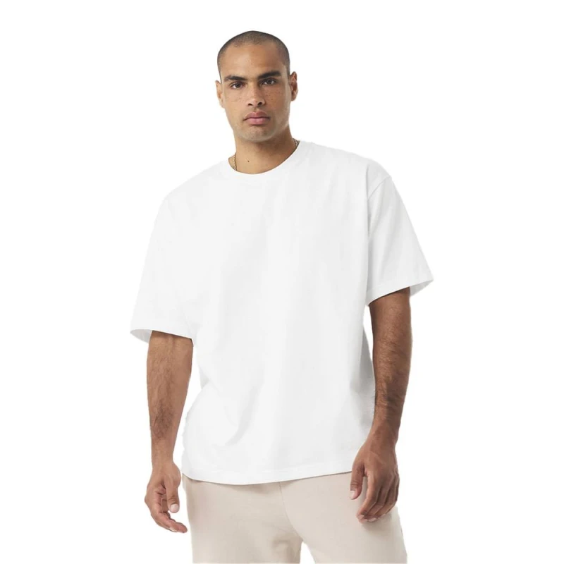 Image of Bella + Canvas Mens Washed Heavyweight T-Shirt in White Size: XS White Male XS