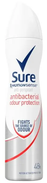 image of Sure Motion Sense Antibacterial Odour Protection Deodorant 250ml