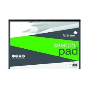 Image of Silvine Drawing Pad Acid Free Cartridge Paper 50 Sheets A3 475