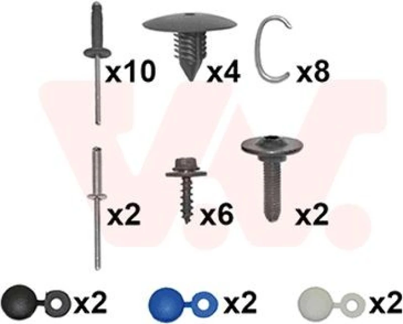 Image of VAN WEZEL Mounting Kit, bumper VAN WEZEL 4377794