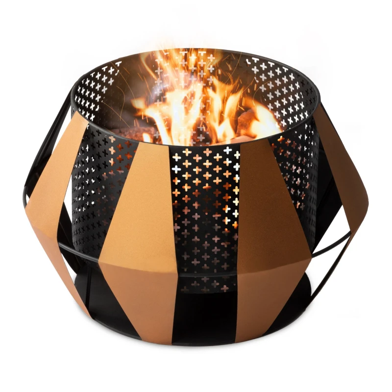 Image of LIVIVO 'Sunburst' Fire Pit Brazier with Mesh Inner Walls Multi unisex