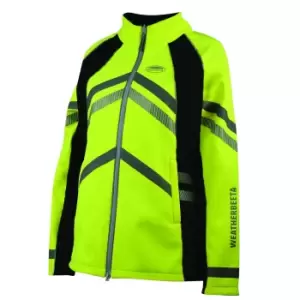 Image of Weatherbeeta Unisex Adult Reflective Fleece Lined Soft Shell Jacket (XL) (Hi Vis Yellow)