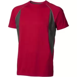 Image of Elevate Mens Quebec Short Sleeve T-Shirt (XS) (Red/Anthracite)