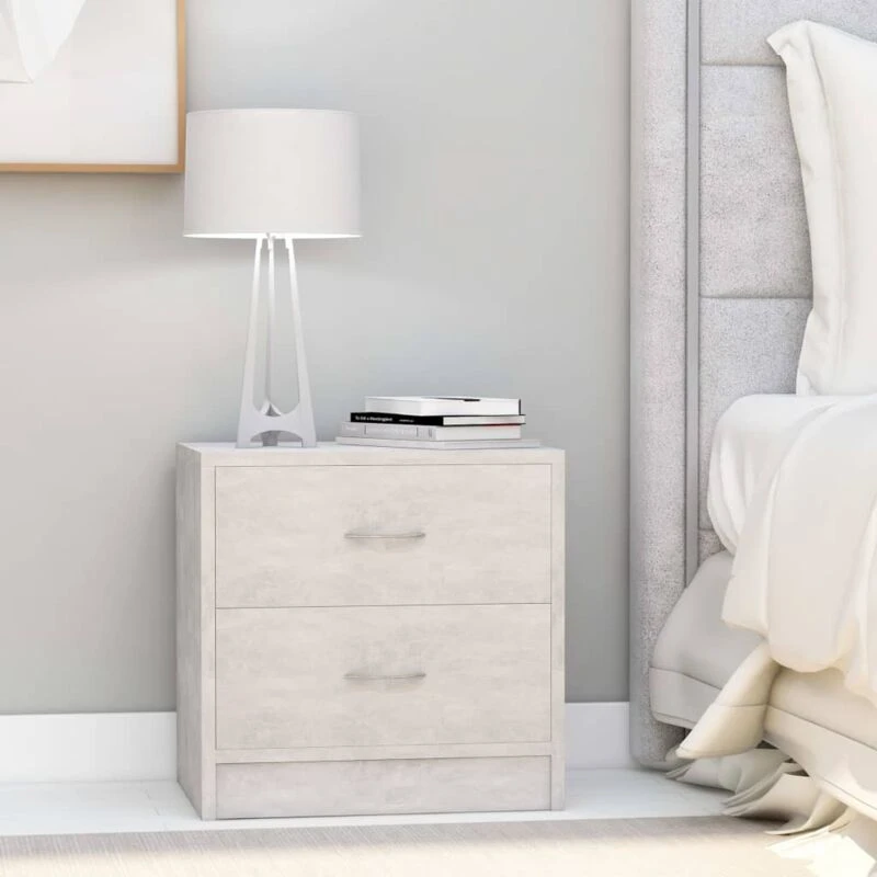 Image of VIDAXL Bedside Cabinet Concrete Grey 40x30x40cm Engineered Wood Vidaxl 801043