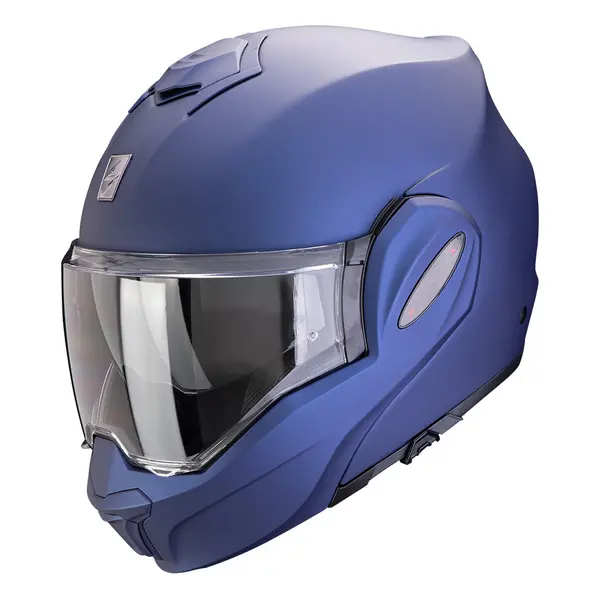 Image of Scorpion Exo-Tech Evo Pro Solid Matt Metallic Blue Modular Helmet XL