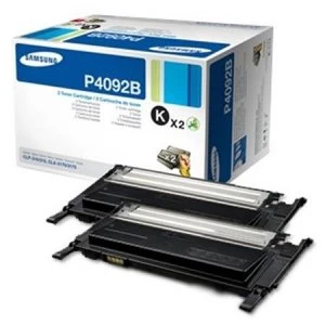 Image of Samsung CLT-P4092B/ELS Black Laser Toner Ink Cartridges -Twinpack